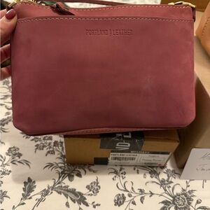 Portland Leather Goods BNNU C-Grade Foxglove Poppy Crossbody Purse